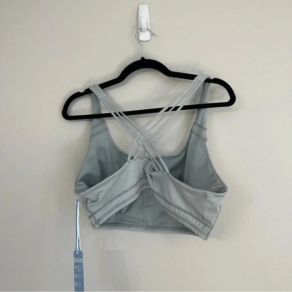 Southern Tide Nessa Skip Stripe Light Grey Performance Sports Bra Size XL NWT - Picture 9 of 9